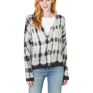 Sundry Wool & Cashmere Boxy Cardigan In Tie Dye